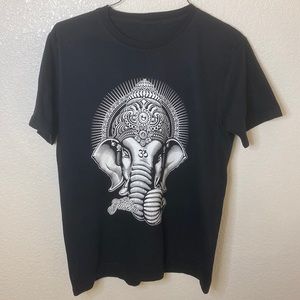 Large black elephant buddha shirt.